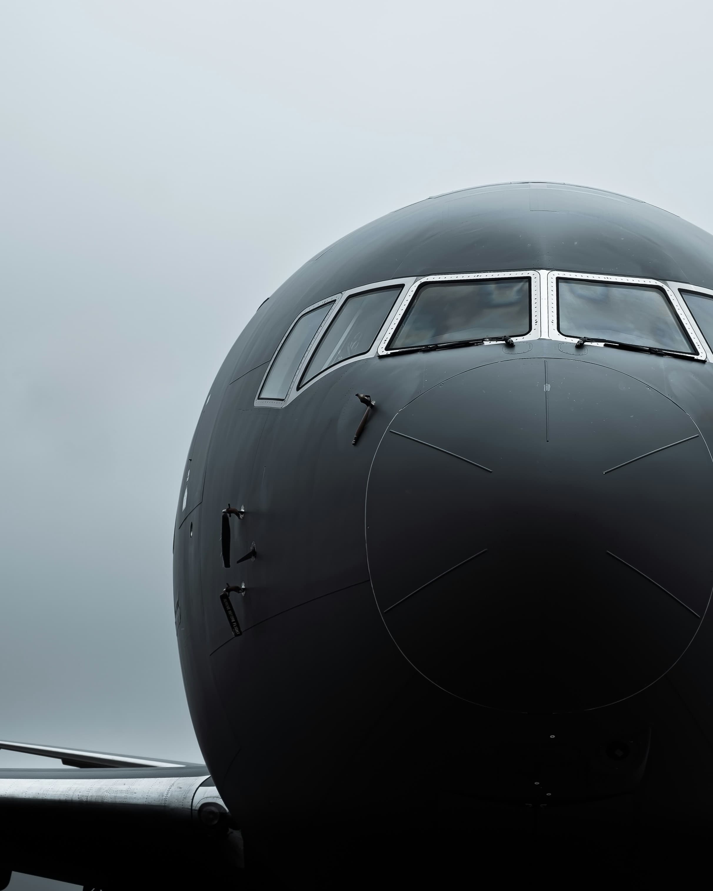Private jet on the ramp at a European business-aviation airport